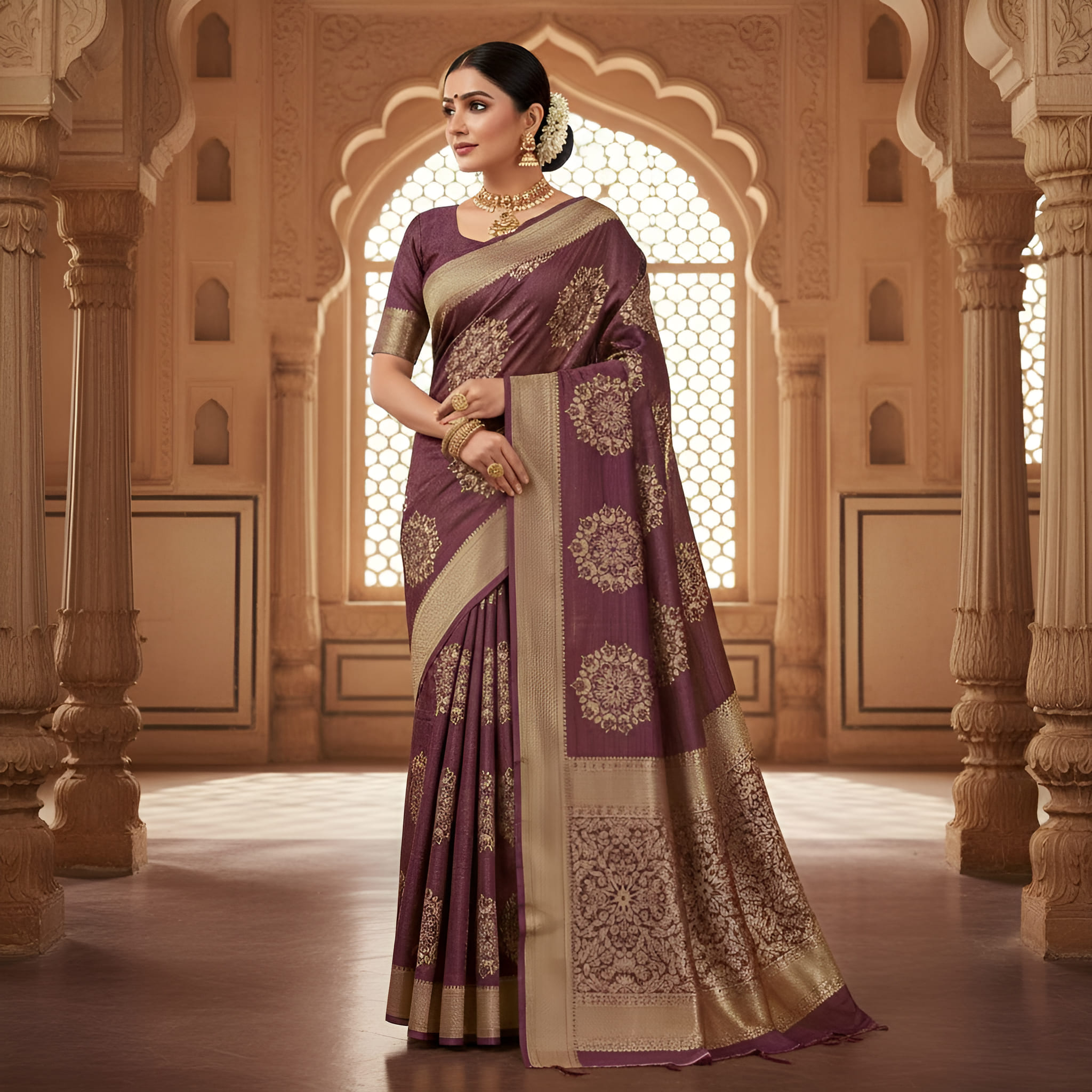 tissue fabric saree